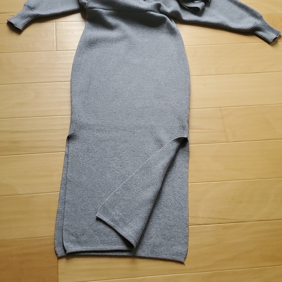 Wool kimono long dress NWT grey forever 21 - Picture 3 of 4